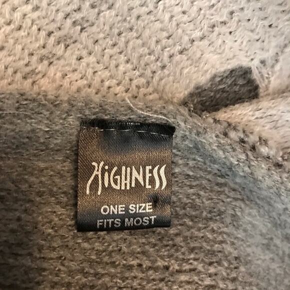 HIGHNESS Gray Two-Tone Poncho One Size - Picture 2 of 4